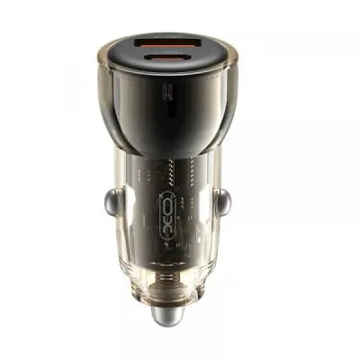XO Cargador de Coche 60W USB-A y USB-C 30W por Puerto 12-24V Power Delivery Quick Charge Negro
