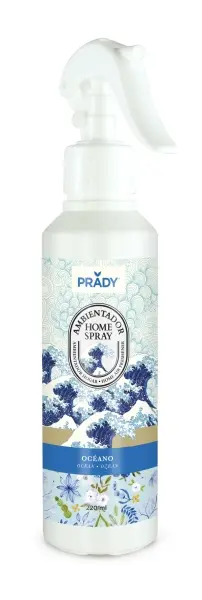 Prady Ambientador Home Spray Oceano - Frasco de 220 ml - Spray Pulverizador