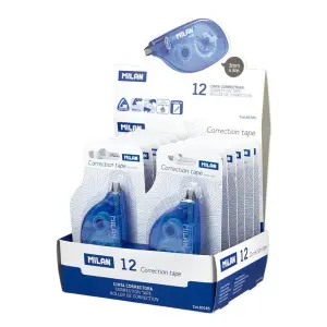 Milan Cinta Correctora 5mm x 8m Blister 12 Unidades Caja Expositora
