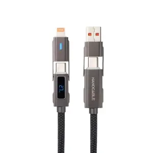 Nanocable Cable USB-C a USB-A y Lightning 1M