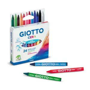 Giotto Pack de 12 Lápices de Cera Extraresistentes y de Punta Fácil