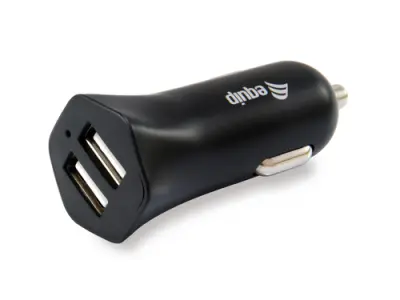 CARGADOR DE COCHE EQUIP 5V 2xUSB  12/24V 12W