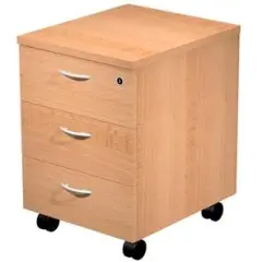 ARTEXPORT CAJONERA PRESTO 3 CAJONES C/RUEDAS GUÍAS METÁLICAS CERRADURA HAYA -DESMONTADO-