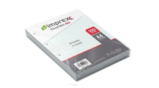 Imprex Recambio A4 90g 100H 4x4 Con Margen 4 Taladros