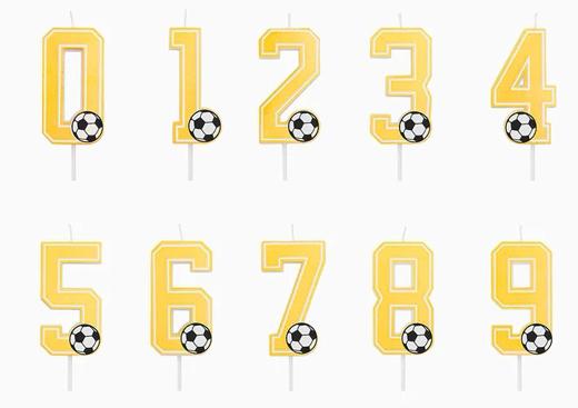 Oh Yeah Vela Fútbol 7,5Cm Número 0 Amarillo