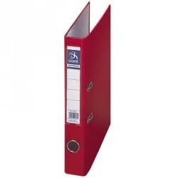 Dohe Archivador Palanca Archicolor Folio Lomo Estrecho Rado Cartón Forrado Pp Rojo