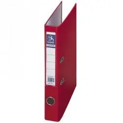 Dohe Archivador Palanca Archicolor Folio Lomo Estrecho Rado Cartón Forrado PP Rojo