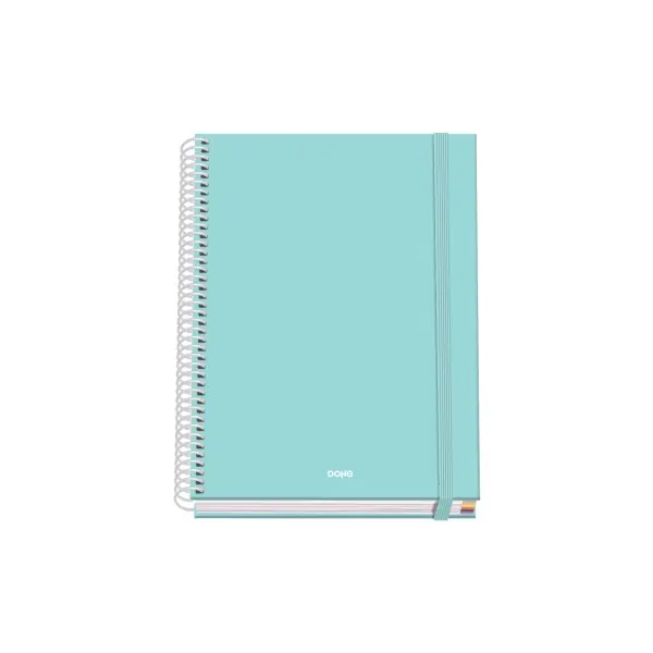 Dohe Cuaderno Espiral A5 100 Hojas Cuadricula 5mm Tapa Dura Color Verde