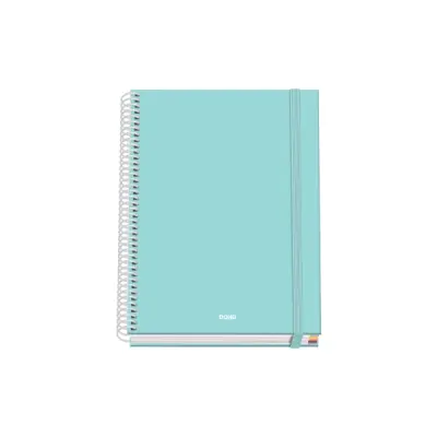 Dohe Cuaderno Espiral A5 100 Hojas Cuadricula 5mm Tapa Dura Color Verde