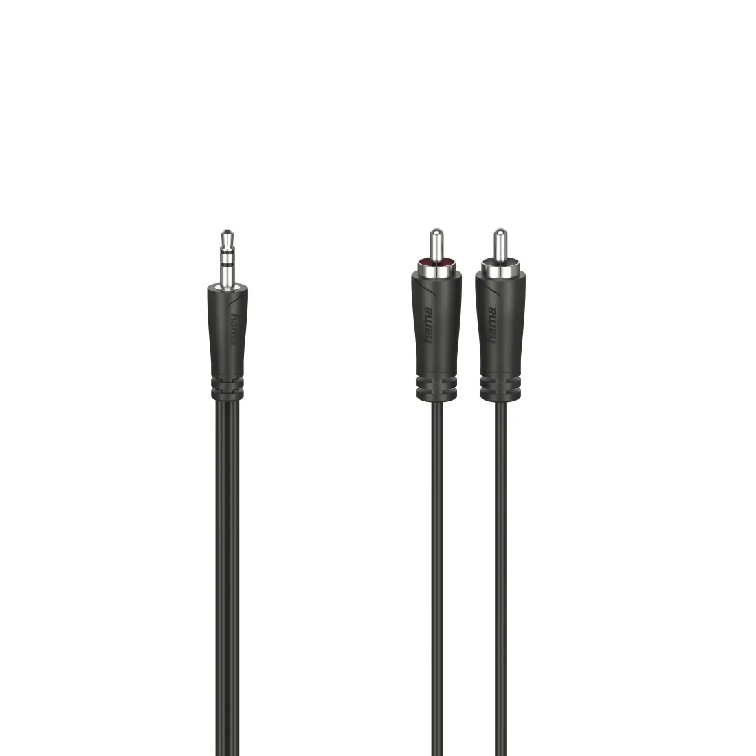 Hama Cable de Audio Estéreo 2x RCA Macho a Jack 3.5mm 1.5m Negro