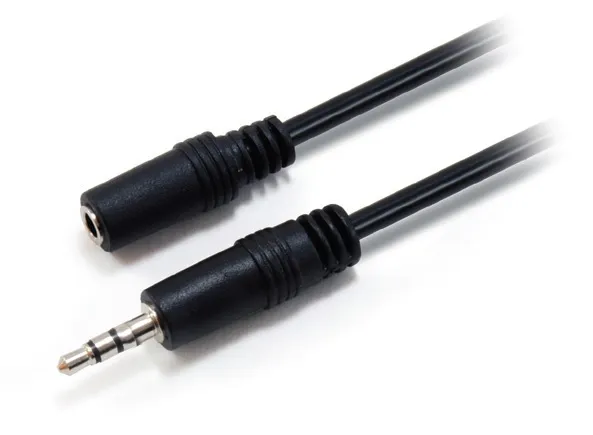 CABLE AUDIO MINI JACK 3.5MM MACHO-HEMBRA 2.5METROS EQUIP