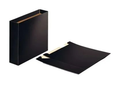 Esselte Cajetín de Cartón para Archivadores Folio 75mm 500 Hojas Color Negro