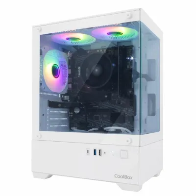 Coolbox Caja Gaming Matx Gm200 V.lite Argb S.fte B