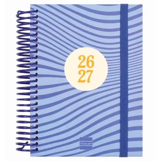 Finocam Agenda Diva Para Estudiantes Espiral 8º-120X164Mm 1Dp Olas Curso 2026-2027