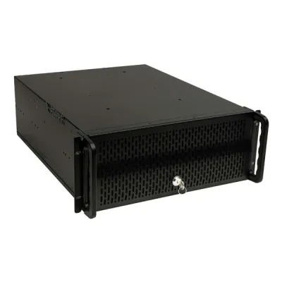 UNYKAch UK4129 Caja Rack 4U 19" con Filtro Antipolvo y Cierre de Llave, USB-A 2.0, Negro