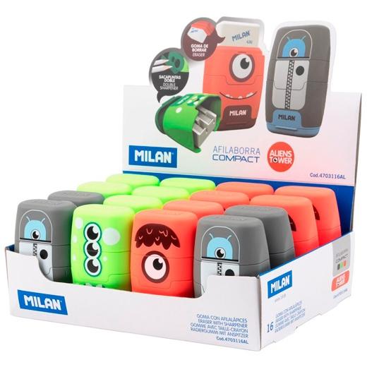 Milan Afilaborras Compact Serie Especial Aliens Surtido Caja Expositora 16 Ud
