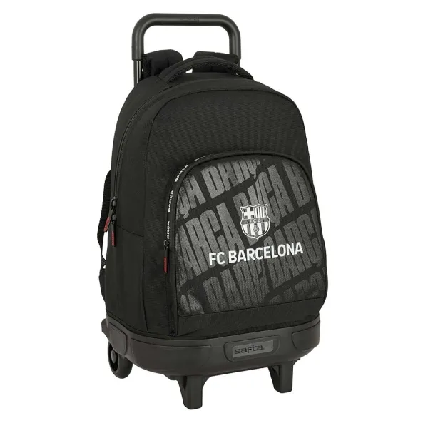 Safta F.c.barcelona Mochila Con Carro - Extraible - Bolsillo Frontal - Portabotellas - Tirador Doble - Hombreras Acolchadas - Asa Acolchada - Tarjeta Id - 33L - 330X220X450Mm - Color Negro