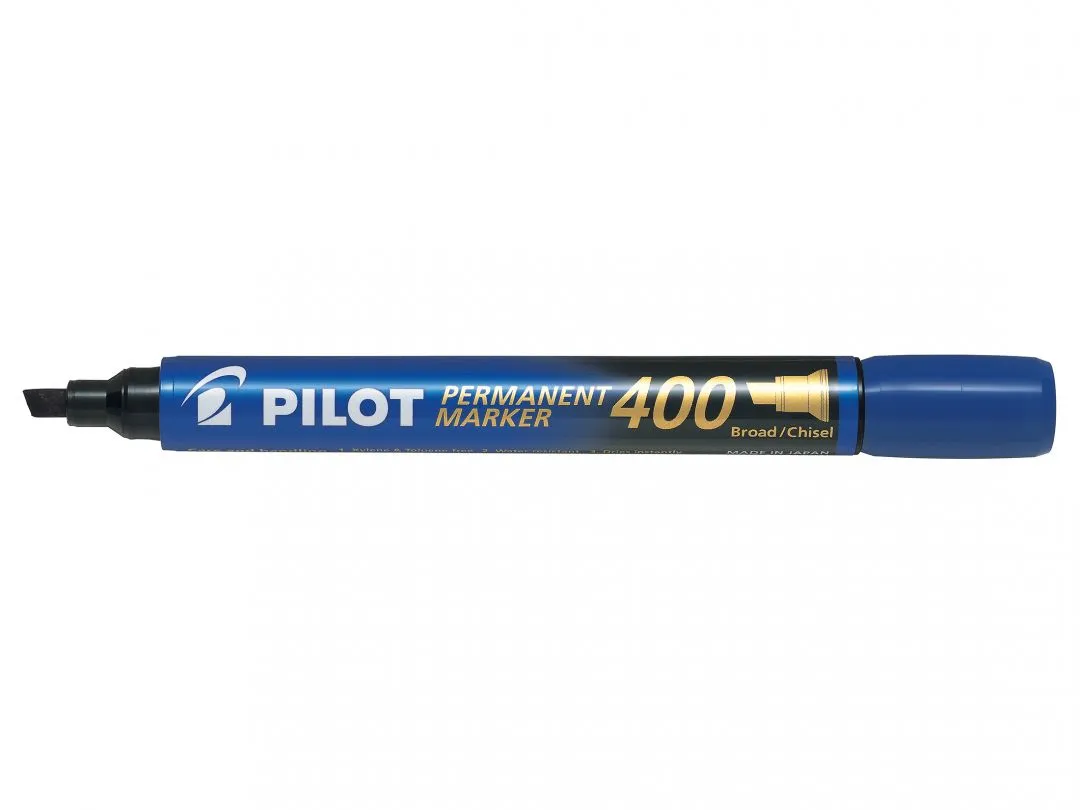 Pilot Rotulador Permanente 400 Punta Biselada 4,5mm Color Azul