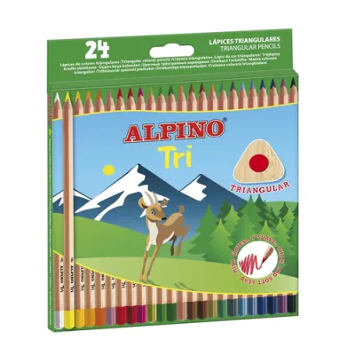 Alpino Lápices De Colores Tri 175mm Estuche 24 Unidades Surtidos