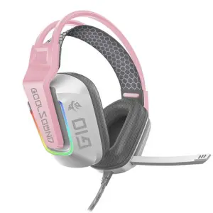 Coolsound Auricular Gaming G10 Rosa - Compatible con XBOX, PS5, PS4, Switch y PC