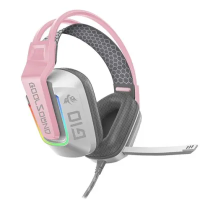 Coolsound Auricular Gaming G10 Rosa - Compatible con XBOX, PS5, PS4, Switch y PC