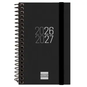 FINOCAM AGENDA ESPIR PARA ESTUDIANTES ESPIRAL E3-79X127MM SVH NEGRO CURSO 2026-2027