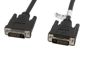 Lanberg Cable DVI-D 1,8 M Negro CA-DVID-10CC-0018-BK