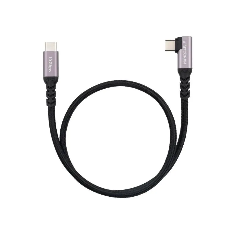 Nanocable Cable Usb-C 3.2 Gen2 Acodado 100W 1 M
