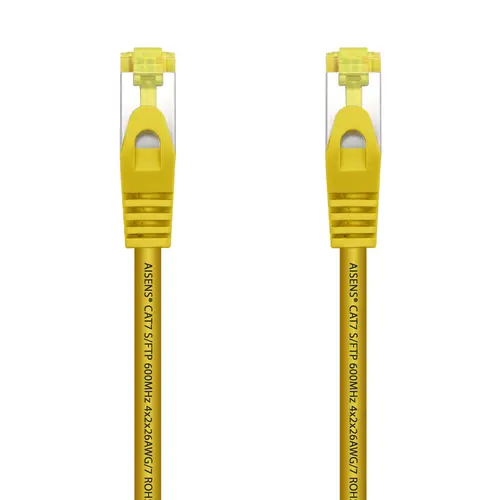 Aisens Cable de Red RJ45 LSZH Cat.7 600 MHz S/FTP PIMF AWG26 - 0.5M - Amarillo