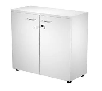 Artexport Armario Bajo Presto Con Puertas 1 Estante 22Mm Regulable Con Trasera Blanco