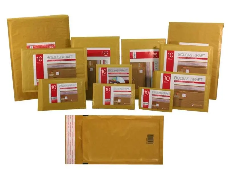 Bismark Bolsa Acolchada Kraft Nº12 120x215mm con Cierre Autoadhesivo y Burbuja de Aire