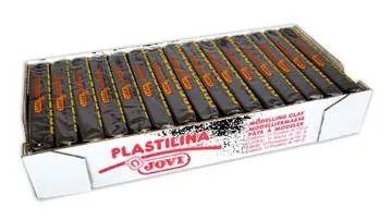 Jovi Caja de 15 Pastillas de Plastilina 150gr - Pasta de Modelar Vegetal Color Negro