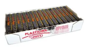 Jovi Caja de 15 Pastillas de Plastilina 150gr - Pasta de Modelar Vegetal Color Negro