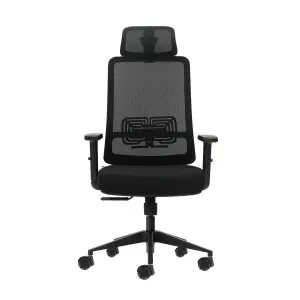 Oqonos Cherg 016 Silla de Oficina Ergonomica con Reposacabezas Ajustable y Soporte Lumbar