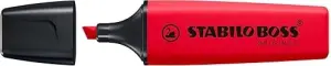 Stabilo Boss 70 Marcador Fluorescente Rojo Real - Trazo 2-5mm - Recargable - Tinta a Base de Agua