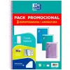 Oxford Cuaderno Europeanbook 1 Touch Write & Erase 80H A4 5x5 T/Extradura Pack 3 Ud