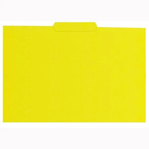 Gio Subcarpeta Con Pestaña Central Folio Cartulina 250Gr Amarillo Intenso -50U-