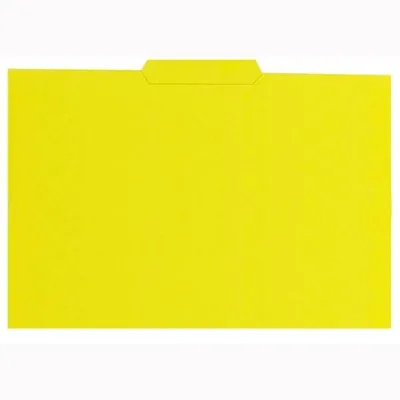 Gio Subcarpeta Con Pestaña Central Folio Cartulina 250gr Amarillo Intenso - 50 Unidades