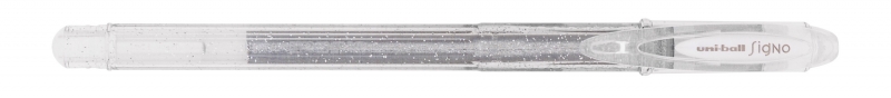 Uni-Ball Signo Sparkling Um-120Sp Roller De Tinta Gel - Punta De Bola 1Mm - Tinta Pigmentada Resistente Al Agua Y Luz - Efecto Purpurina - Color Plata