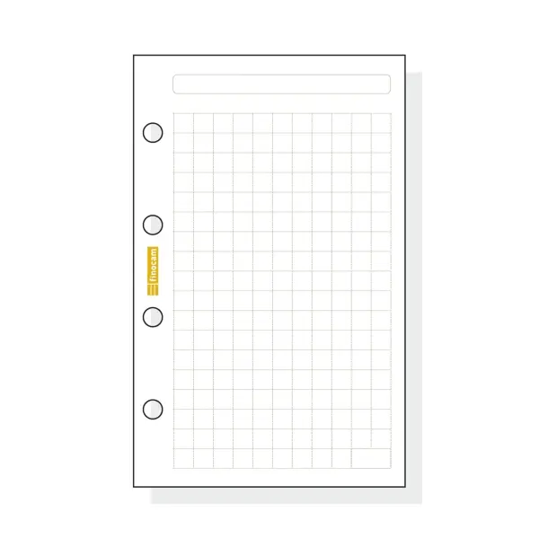 Finocam C140 Recambio Para Agendas Classic - Cuadriculado - Formato 601 - 56X89X5Mm - Color Blanco