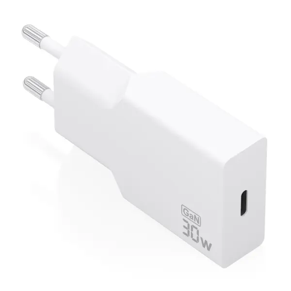 Aisens Cargador de Pared 30W GaN USB-C Power Delivery 3.0 Ultra Delgado Blanco