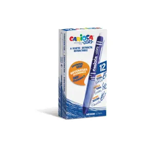 CARIOCA BOLÍGRAFO TINTA BORRABLE OOPS RETRÁCTIL MONOCOLOR AZUL CAJA 12 UD