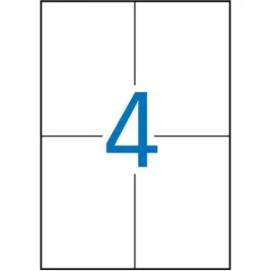 Apli Etiquetas Adhesivas 105x148mm Láser Poliester Blanco 4x20H