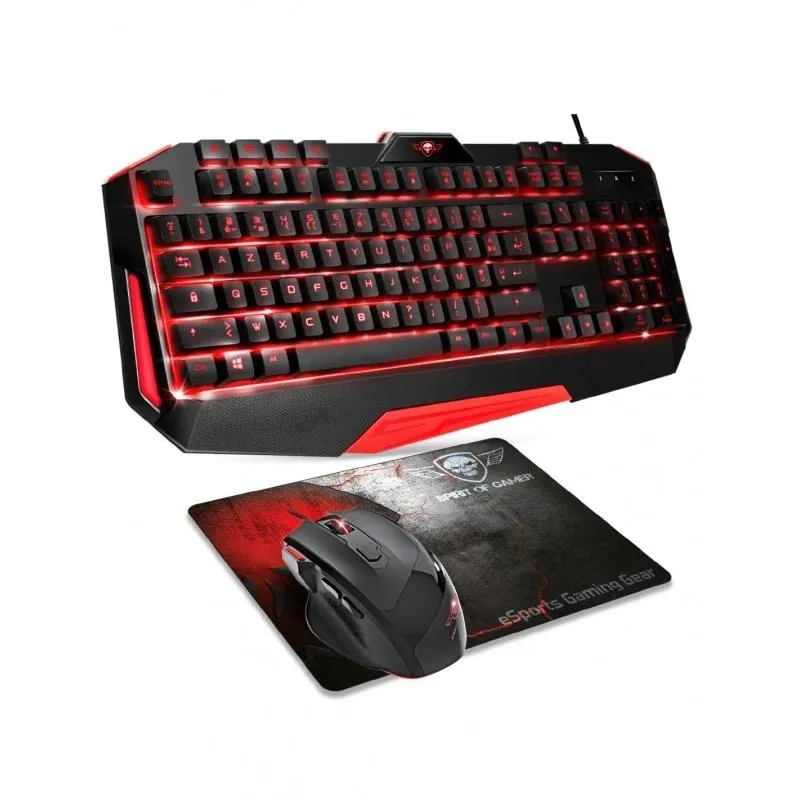 Spirit Of Gamer Pack Teclado, Ratón y Alfombrilla Gaming