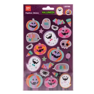 Apli Kids Pack de 24 Pegatinas de Halloween Calabaza Rosa para Decorar