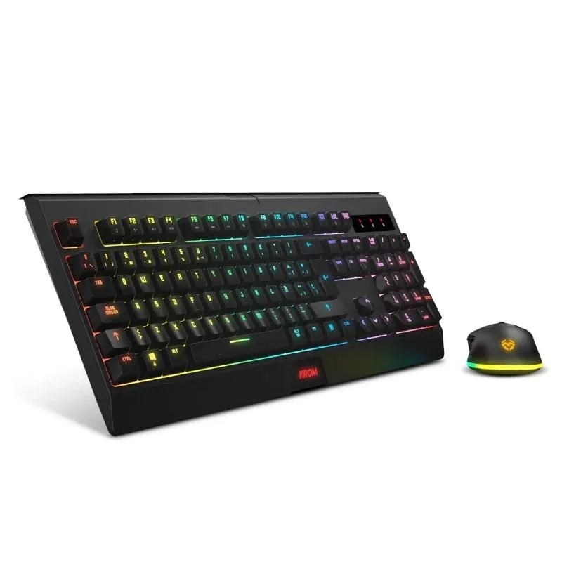 Krom Kabala  | Kit Teclado Y Ratón Wireless Rgb Sp