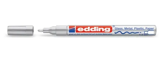 EDDING MARCADOR PERMANENTE TINTA OPACA 751 PLATA