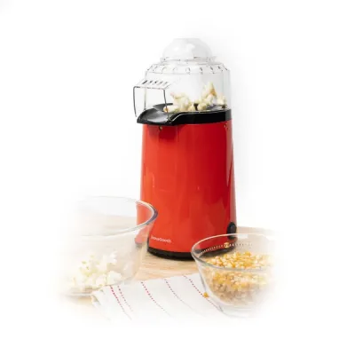 InnovaGoods Popmar Palomitera De Aire Caliente 1200W Sin Aceite - Rojo, Negro, Transparente