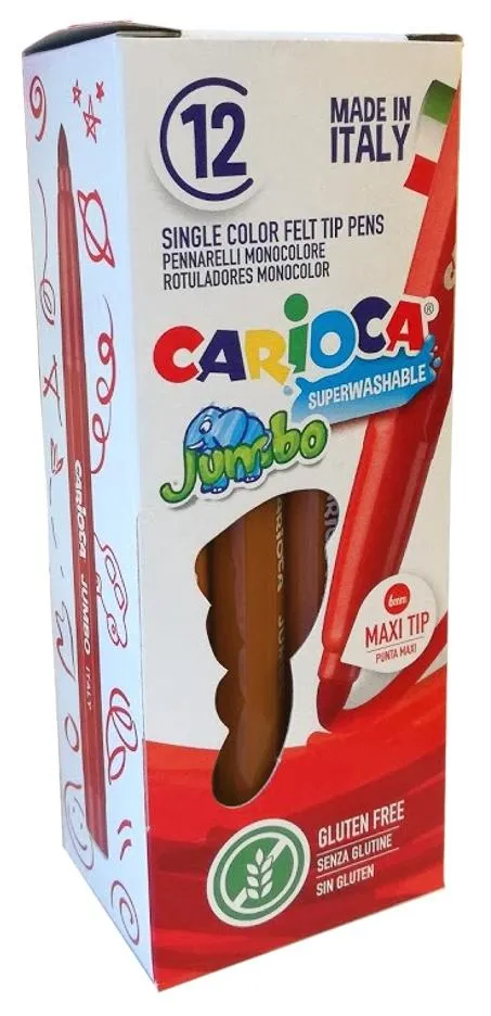 Carioca Rotulador Jumbo Punta Maxi Marrón Caja 12 Ud
