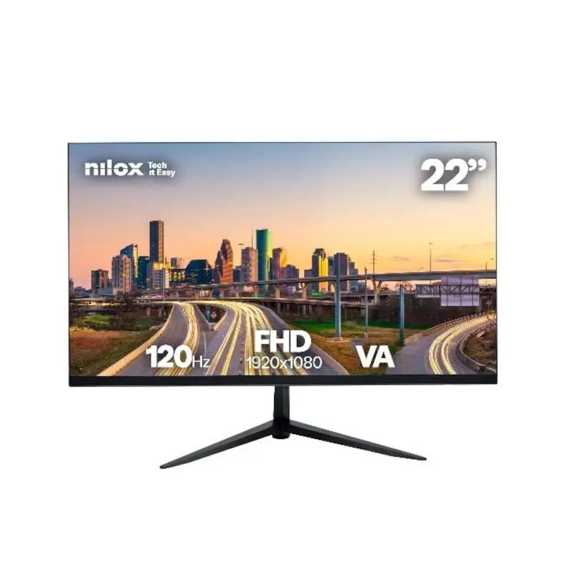 Nilox NXM22FHD1203 Monitor 22" VA 120Hz con Conexiones VGA y HDMI